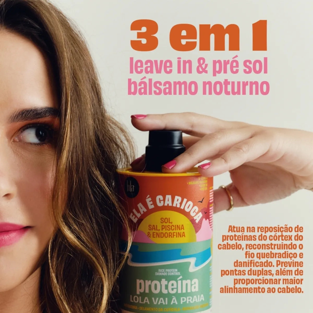 Lola Ela é Carioca Proteína 3 em 1 | 500ml / 16.9 fl oz