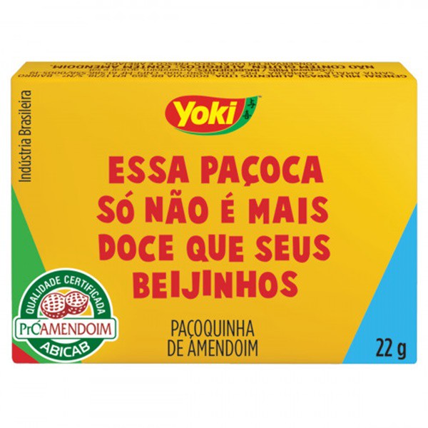 Yoki Paçoquinha Tablete de Amendoim - 12.4oz (352g)