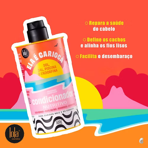 Lola Ela é Carioca Condicionador Nutritivo | 500g / 16.9 fl oz