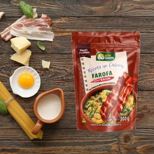 Bom Gosto Farofa Sabor Bacon - 10.5oz (300g)