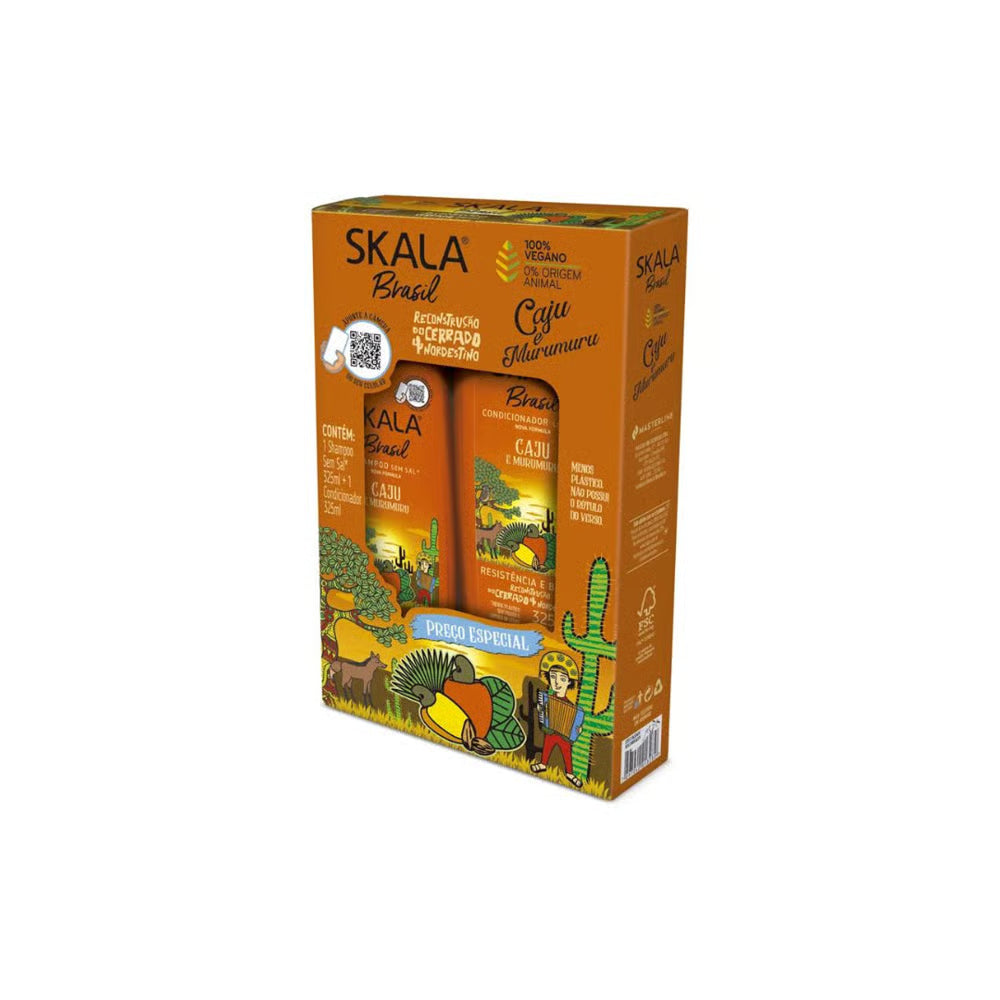 Skala Brasil Caju & Murumuru Shampoo & Conditioner Set 325ml–Hair Reconstruction