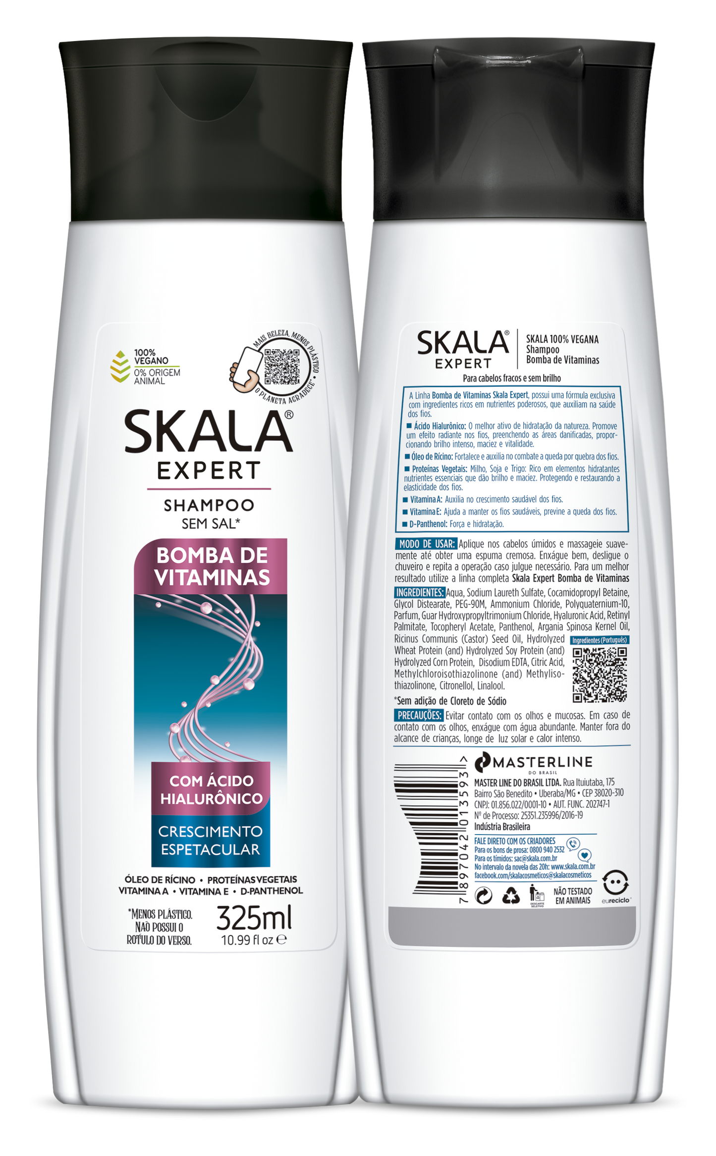 Skala Expert Vitamin Bomb Shampoo & Conditioner Set 325ml – Hyaluronic Acid Grow