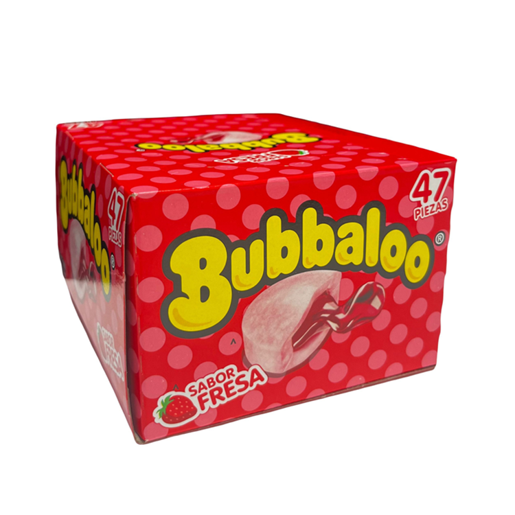 Bubbaloo - Strawberry Liquid-Filled Bubble Gum - 47 Piece Box - 8.5oz (239.7g)
