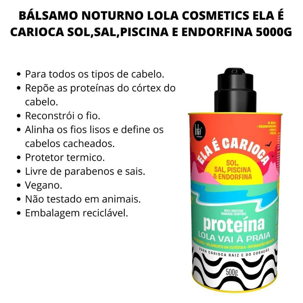 Lola Ela é Carioca Proteína 3 em 1 | 500ml / 16.9 fl oz