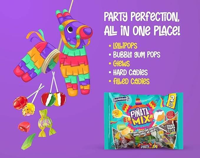 Colombina Piñata Mix Hard Candy Assortment – 1 Bag 2 lb
