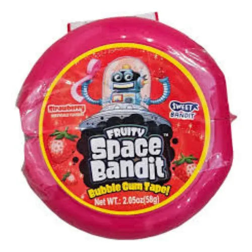Sweets Bandit - Fruity Space Bandit Bubble Gum Tape Strawberry - 2.05oz (58g)