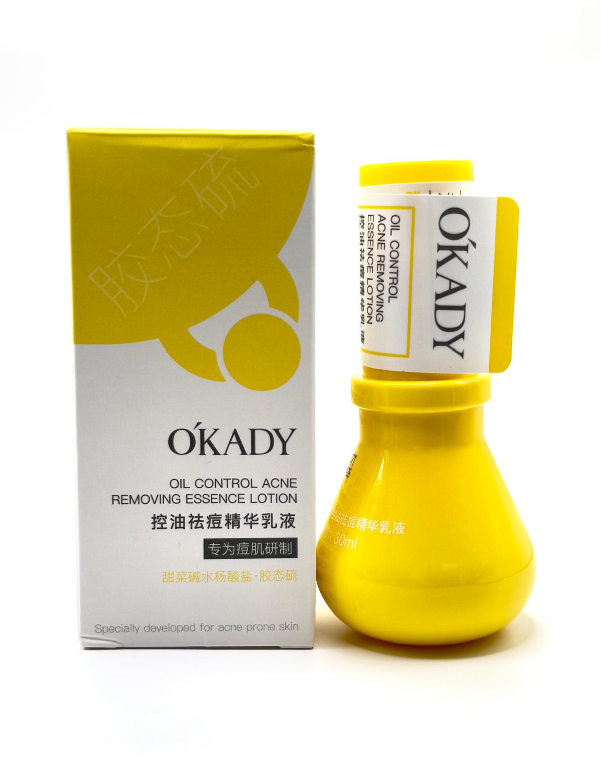 OKADY Oil Control Acne Essence Lotion 1 – 30ml | Sebum Balancing & Acne Treatment for Oily Skin