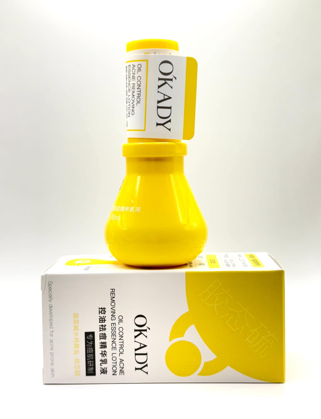 OKADY Oil Control Acne Essence Lotion 1 – 30ml | Sebum Balancing & Acne Treatment for Oily Skin