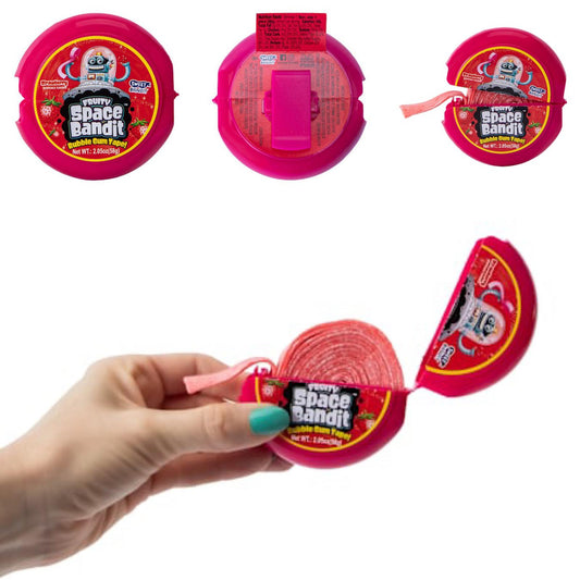 Sweets Bandit - Fruity Space Bandit Bubble Gum Tape Strawberry - 2.05oz (58g)