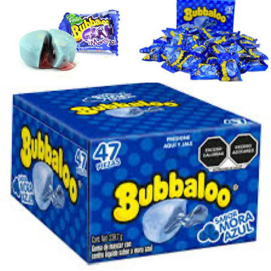 Bubbaloo - Blueberry Liquid-Filled Bubble Gum - 47 Piece Box - 8.5oz (239.7g)