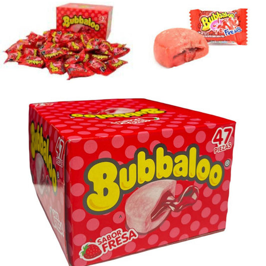 Bubbaloo - Strawberry Liquid-Filled Bubble Gum - 47 Piece Box - 8.5oz (239.7g)