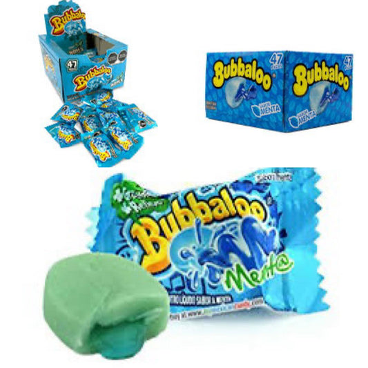 Bubbaloo - Mint Liquid-Filled Bubble Gum - 47 Piece Box - 8.5oz (239.7g)