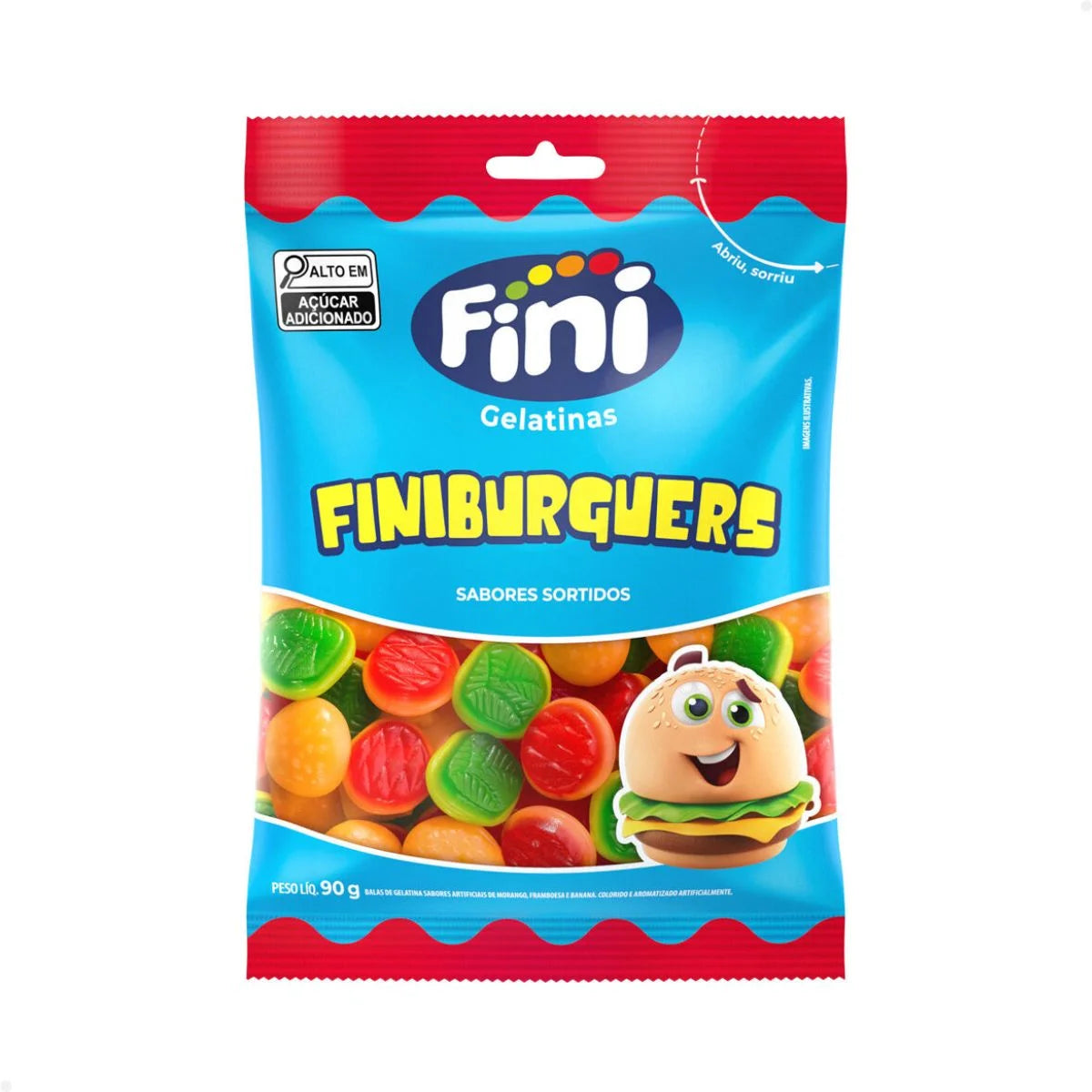 Fini Finiburgers – Assorted Flavored Gummy Candies – 1 Bag 90g (3.17 oz)