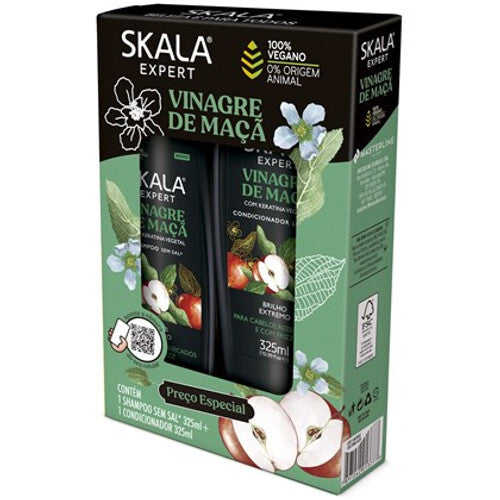 Skala Expert Apple Cider Vinegar Shampoo & Conditioner Set 325ml – Anti-Frizz